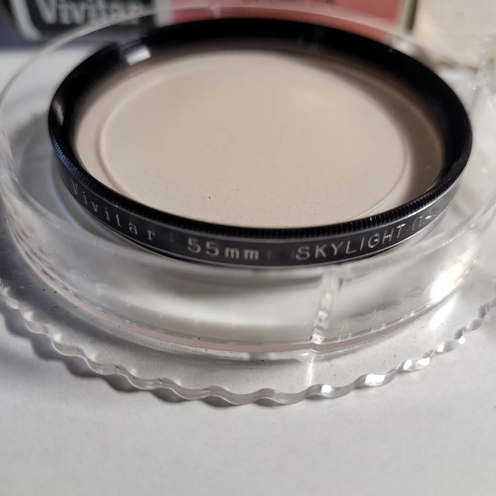 Lot/Bundle of FIVE vintage 55mm camera filters! Vivitar & Hoya